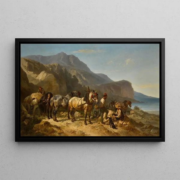 Rochers rouges à Menton - Wouterus Verschuur — framed artwork on a wall