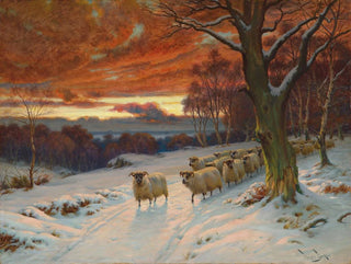 A Winter Evening - Wright Barker — artwork view