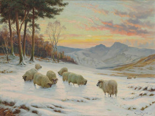 A Winter Evening - Wright Barker — artwork view