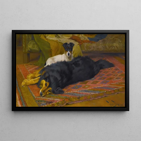 Les Deux Amis - Wright Barker — framed artwork on a wall