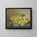 A bunch of grapes, a walnut, and two peaches - Wybrand Hendriks — framed artwork on a wall