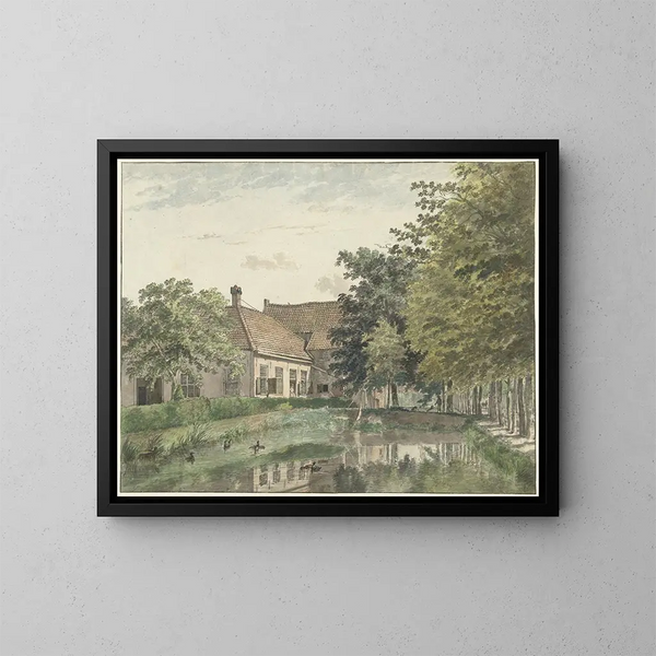 View of the Watergoor estate near Nijkerk - Wybrand Hendriks — framed artwork on a wall