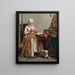 Interior painting with a woman sewing - Wybrand Hendriks — framed artwork on a wall