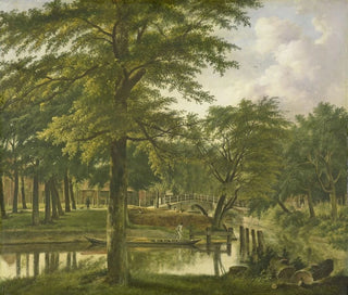 View of the Nieuwe Gracht near the Bolwerk of Haarlem - Wybrand Hendriks — artwork view
