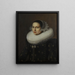 Portrait Painting of Hendrickje Uylenburgh 1600 c. 1682 - Wybrand de Geest — framed artwork on a wall