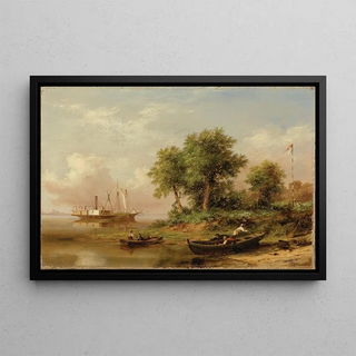 Palmiers à Port Royal - Xanthus Russell Smith — framed artwork on a wall