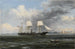 The American steamer Kearsage leaving Boston port - Xanthus Russell Smith — artwork view