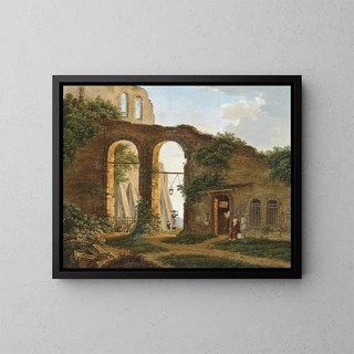 Gifts for the monastery - Xaver Laurent — framed artwork on a wall