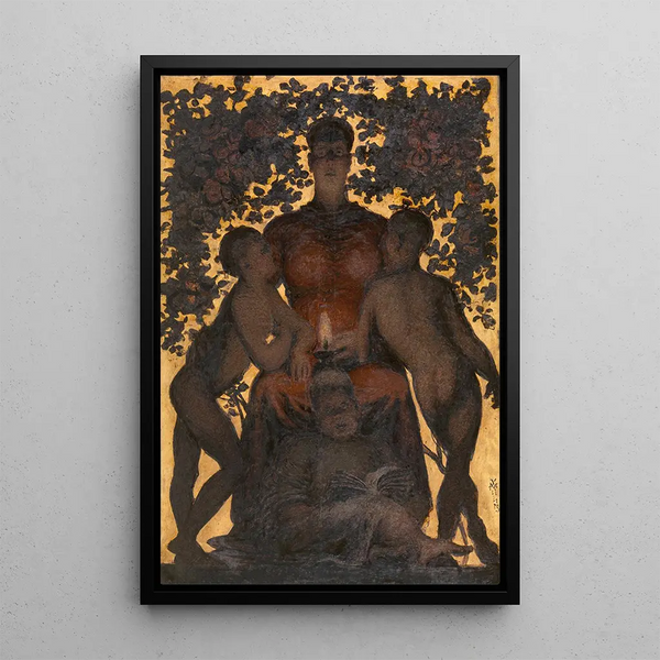 Maternity Education Painting - Xavier Mellery — framed artwork on a wall