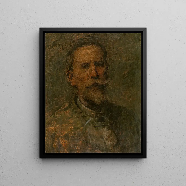 Self-portrait - Xavier Mellery — framed artwork on a wall