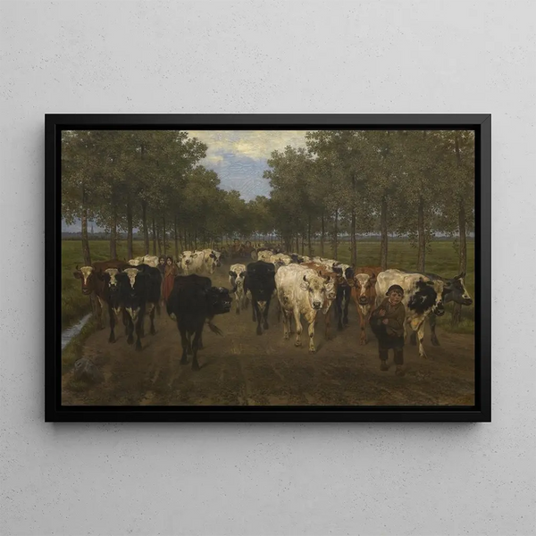 La Meersstraat à Gand - Xavier de Cock — framed artwork on a wall