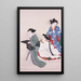 Filles travailleuses - Yamaguchi Soken — framed artwork on a wall