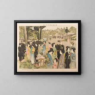 La fête dans le jardin de l'amiral Tg de Yamamoto Shun — framed artwork on a wall