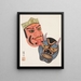 Japanese Folk Toys Painting Kydo gangu sh haru Pl17 - Yamashita Hakuba — framed artwork on a wall