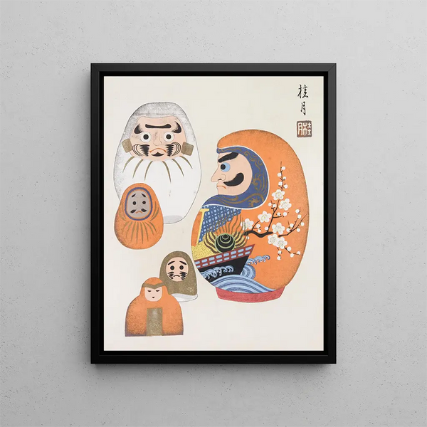 Japanese folk toys Kydo gangu sh haru Pl19 - Yamashita Hakuba | Art print — framed artwork on a wall