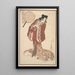 Hinazuru by Naka Ogiya in Onna Jittoku - Yanagawa Shigenobu — framed artwork on a wall