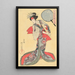 Konami by Kurahashiya in the Sakibayashi musician group - Yanagawa Shigenobu — framed artwork on a wall