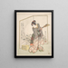 New Year Greeting Card Painting for the Year of the Rat - Yanagawa Shigenobu — framed artwork on a wall