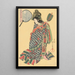 La courtisane Hanatsuru du bordel Higashigiya en princesse dragon Otohime - Yanagawa Shigenobu — framed artwork on a wall