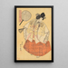 The Courtesan Kotozuru from the Tsuruya brothel as a boat prostitute, Asazuma Tsuruya Kotozuruday, Asazumabune - Yanagawa Shigenobu — framed artwork on a wall