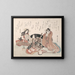 Women Playing Music - Yanagawa Shigenobu — framed artwork on a wall