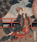 the princess weaver from the Tanabata festival slipping a needle - Yashima Gakutei — artwork view