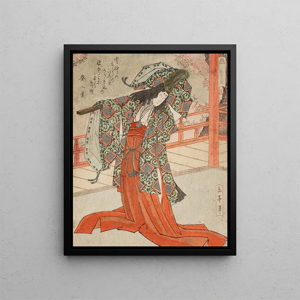 The Dancer Gi - Yashima Gakutei — framed artwork on a wall
