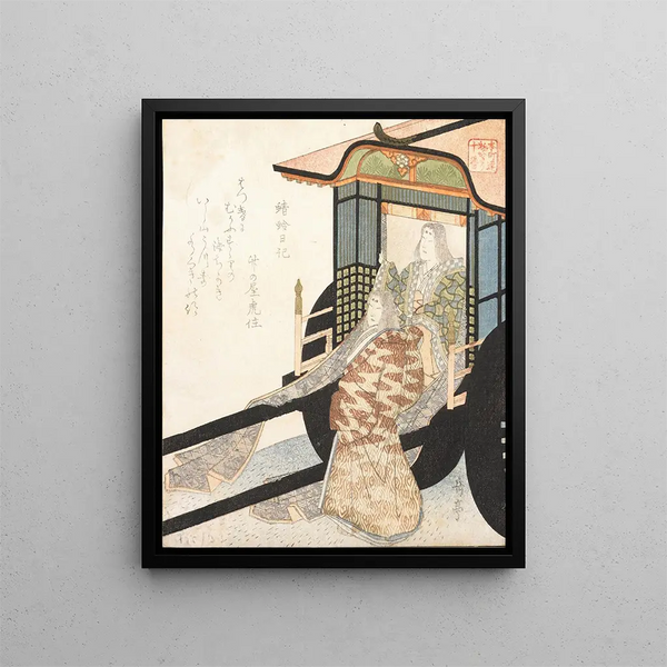 Untitled Painting - Yashima Gakutei — framed artwork on a wall