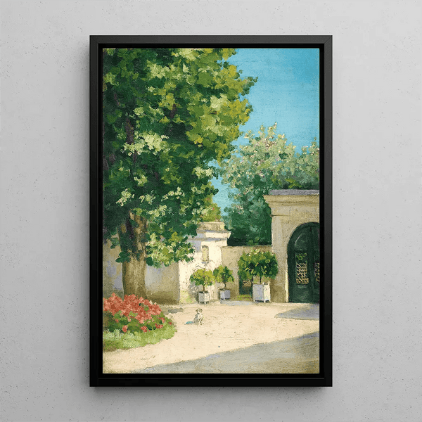 Reproduction of the painting Yerres Painting. From L’Exèdre, The Porch of the Family Residence - Gustave Caillebotte