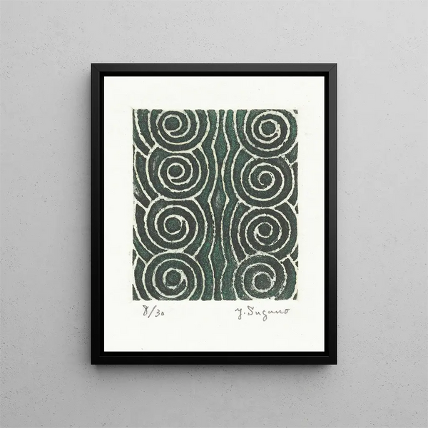 Green Fantasy Painting - Yo Sugano — framed artwork on a wall