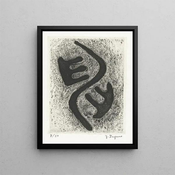 Black Fantasy Painting - Yo Sugano — framed artwork on a wall