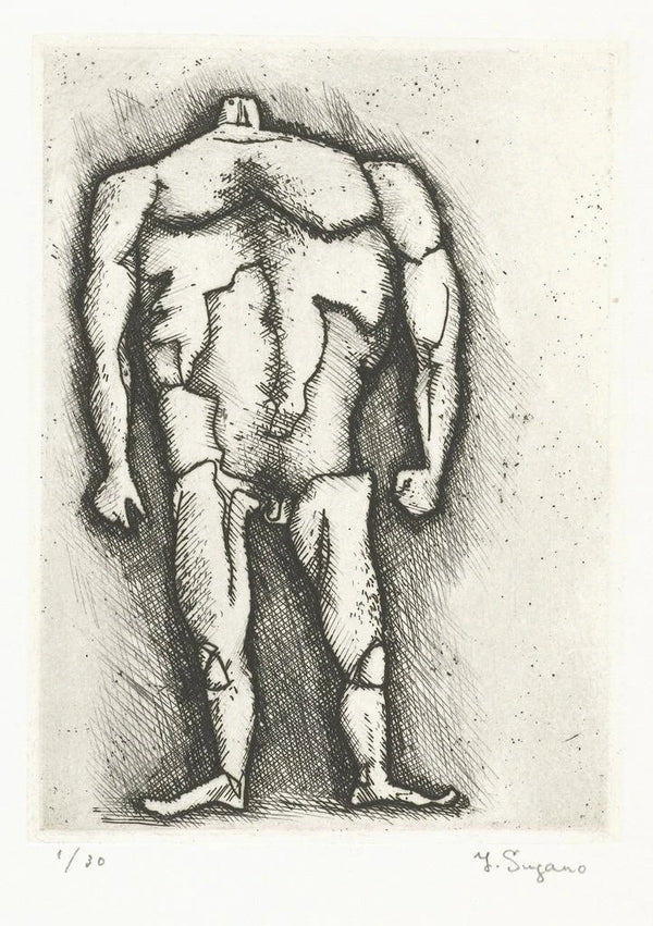 Man strong - Yo Sugano — framed artwork on a wall