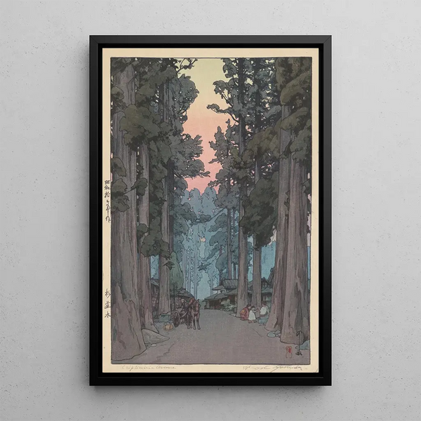 Avenue des cryptomères Sugi Namiki - Yoshida Hiroshi — framed artwork on a wall
