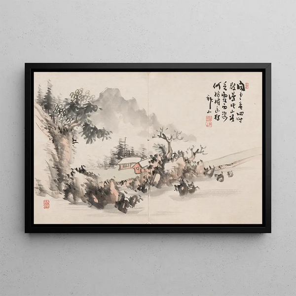 Album of paintings by Haizan Pl07 - Yoshitsugu Haizan — framed artwork on a wall