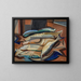Still life with fish - Youla Chapoval — framed artwork on a wall