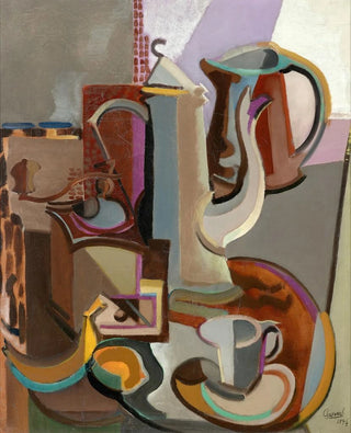 Youla Chapoval - Nature morte la cafetire et fruits.webp