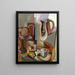 Still life with coffee pot and fruits – Youla Chapoval — framed artwork on a wall