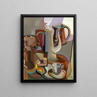 Youla Chapoval - Nature morte la cafetire et fruits.webp
