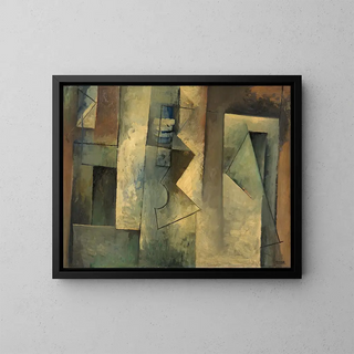 Untitled Painting, Brown Composition II - Youla Chapoval — framed artwork on a wall