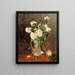 a bouquet of roses in a glass ewer - Yuliy Yulevich Klever the Younger — framed artwork on a wall