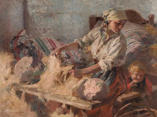 Peignage du lin - Zdzisław Jasiński — artwork view