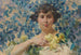 Woman against flowering shrubs - Zdzisław Jasiński — artwork view