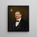 Portrait painting of Jan Nepomucen Chekowski with Wczele coat of arms - Zenobiusz Leopold Cerkiewicz — framed artwork on a wall