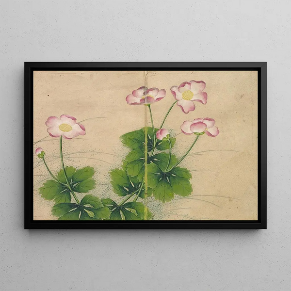 Flowers of Mauve - Zhang Ruo'ai — framed artwork on a wall