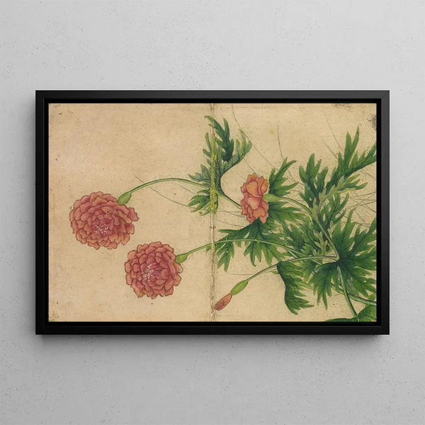 Peony Painting - Zhang Ruo'ai — framed artwork on a wall