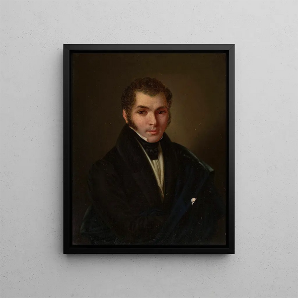 Portrait Painting of Józef Szymanowski - Zofia Szymanowska-Lenartowicz — framed artwork on a wall