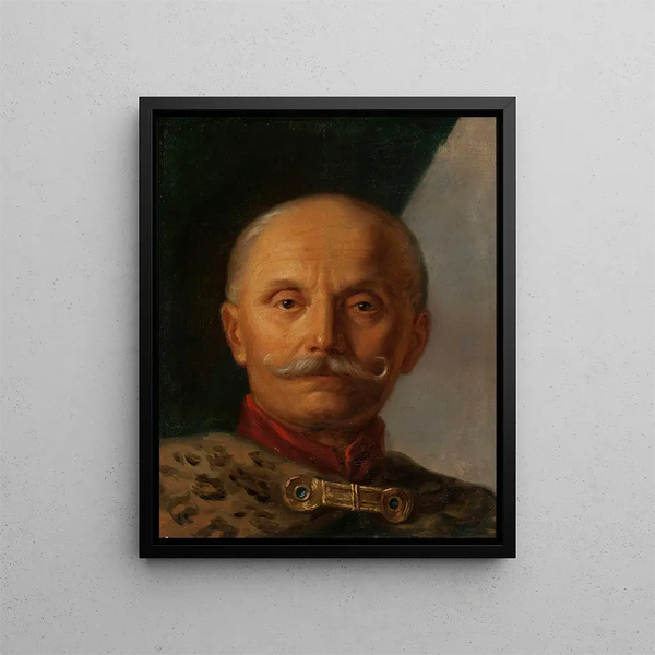 Portrait of a man - Zofia Szymanowska-Lenartowicz — framed artwork on a wall