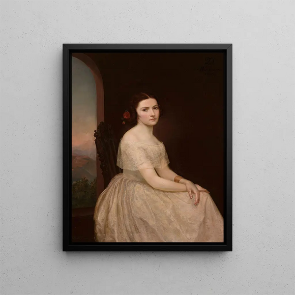 Self-portrait - Zofia Szymanowska-Lenartowicz — framed artwork on a wall