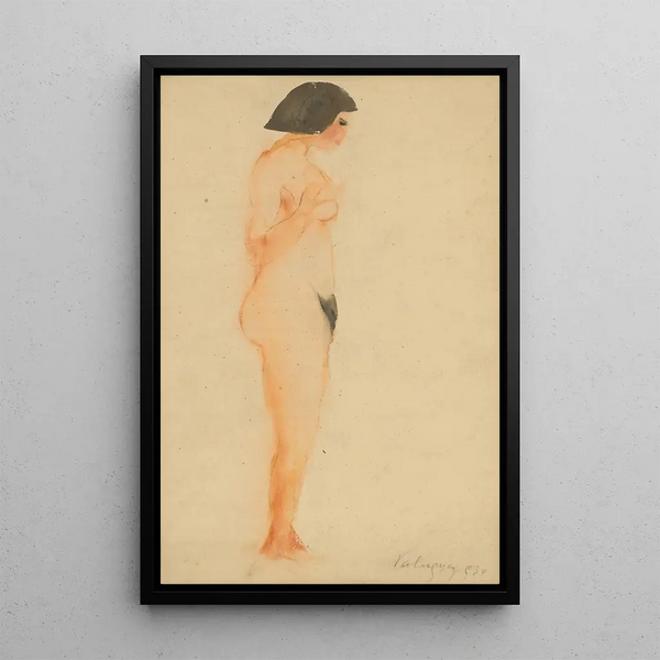 Nude Painting - Zolo Palugyay — framed artwork on a wall