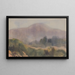 Under a blue mountain - Zolo Palugyay — framed artwork on a wall